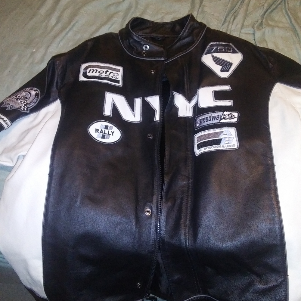Leather coat